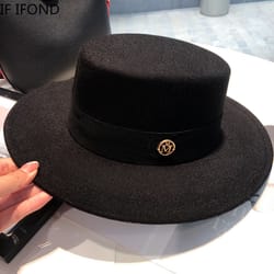 elegant fedora hat for women fashion bowler dress caps panama ribbon band church wedding felt hat