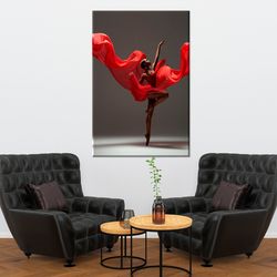 black ballerina canvas print african american woman dancer large canvas art black woman modern home decor