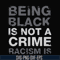 TD82-being black is not a crime racism is svg, png, dxf, eps digital file TD82.jpg