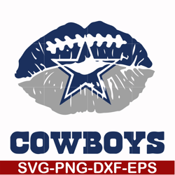 cowboys lips, svg, png, dxf, eps file nfl0000112