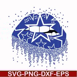 cowboys lips, svg, png, dxf, eps file nfl0000115