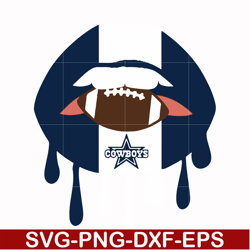 cowboys lips, svg, png, dxf, eps file nfl0000116