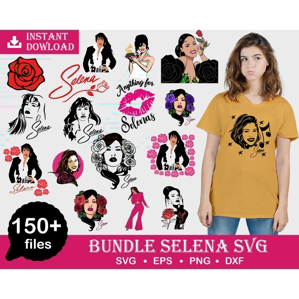 Selena Quintanilla SVG Bundle, Selena bundle svg, Instant Download.jpg