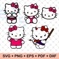 hello kitty svg, kawaii kitty svg bundle, cute cat svg, kitty svg, kawaii kitty clipart, kawaii kitty svg, png cut file