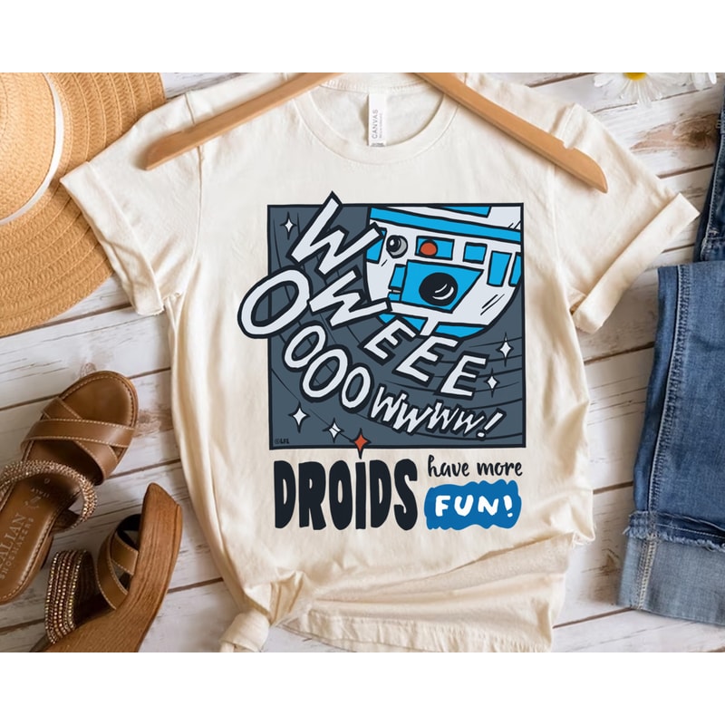 Cute Star Wars R2-D2 Droids Have More Fun Shirt, Galaxy's Edge Holiday Trip Unisex T-shirt Family Birthday Gift Adult Kid Toddler Tee.jpg