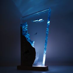 Whale Shark & Diver - Epoxy Resin Lamp | ARTVISI