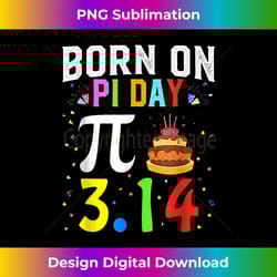 born on pi day birthday decorations happy 14 march 14th gift - futuristic png sublimation file - rapidly innovate your artistic vision