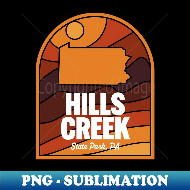 Hills Creek State Park Pennsylvania - Decorative Sublimation PNG File