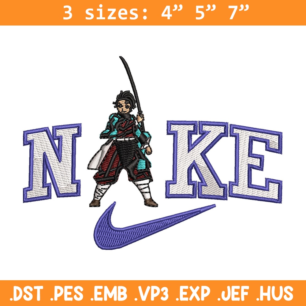 Nike tanjiro embroidery design, Tanjiro embroidery, Nike design, Embroidery shirt, Embroidery file, Digital download.jpg
