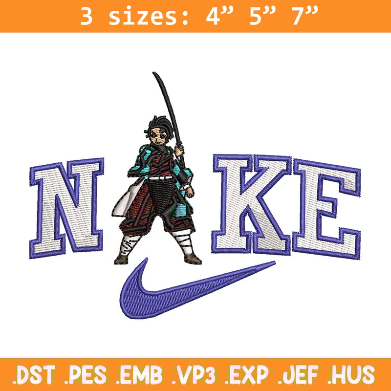 Nike tanjiro embroidery design, Tanjiro embroidery, Nike design, Embroidery shirt, Embroidery file, Digital download.jpg