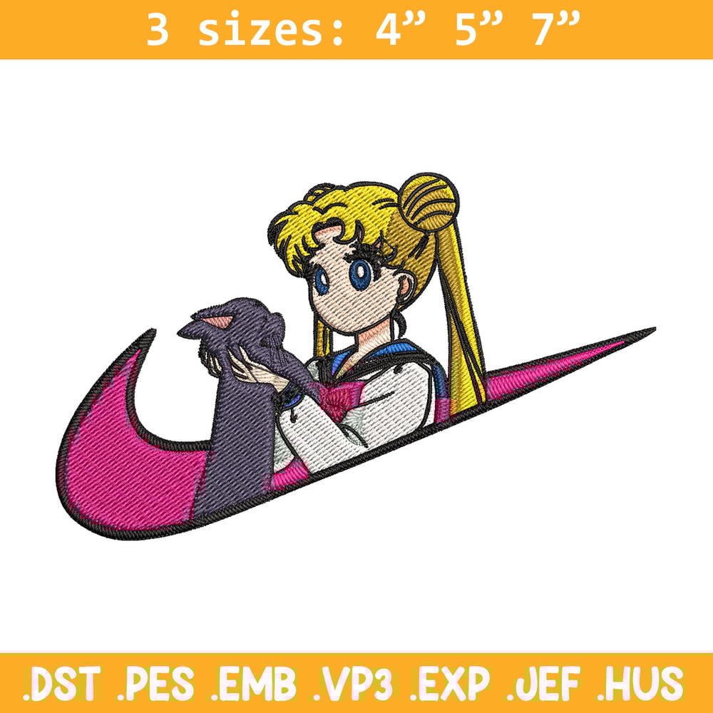 Sailor Moon Embroidery Design, Sailor Moon Embroidery, Embroidery File, Nike Embroidery, Anime shirt, Digital download..jpg