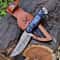 Custom Handmade Damascus Steel Hunting Skinning Knife 0
