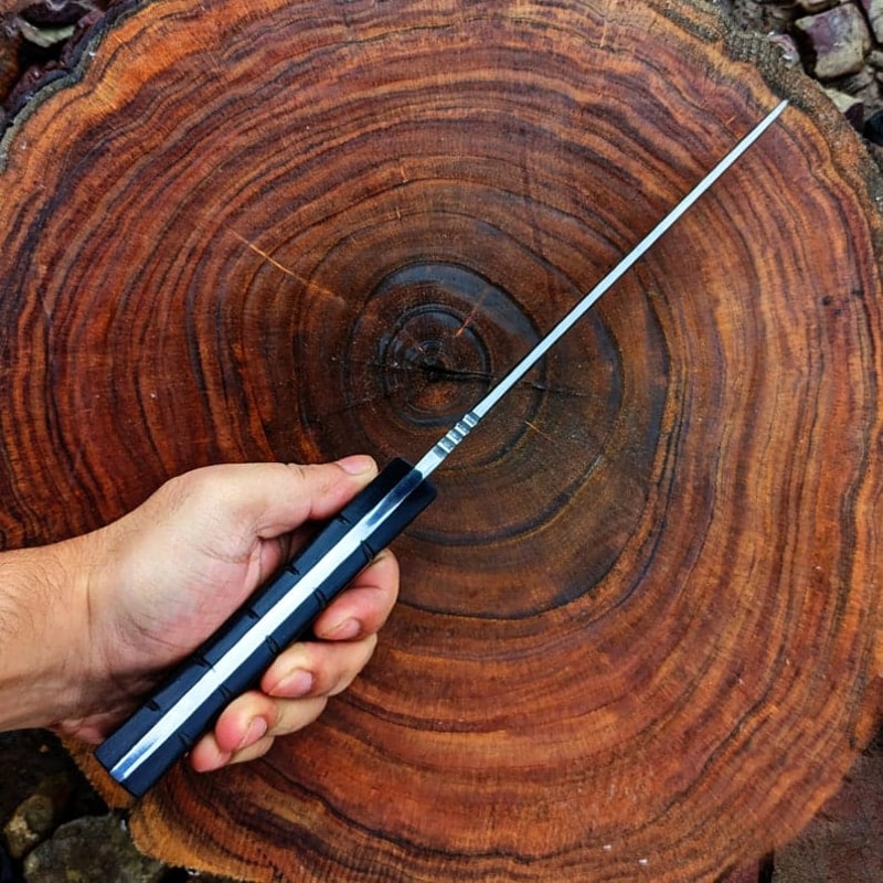 RE4 Replica Knife Custom Handmade D2 Steel Full Tang Resident Evil 4 Leon Kennedys Knife Game Knife Christmas Gift 9