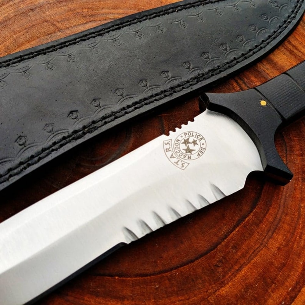 RE4 Replica Knife Custom Handmade D2 Steel Full Tang Resident Evil 4 Leon Kennedys Knife Game Knife Christmas Gift 8