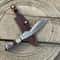 Handmade Damascus Kukri Knife With Leather Sheath 2