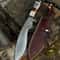 Handmade Damascus Kukri Knife With Leather Sheath 0
