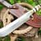 STAG CUSTOM HANDMADE D2 STEEL SURVIVAL HUNTING DAGGER BOWIE KNIFE ANTLER GRIP SHEATH BEST GIFT USA 0