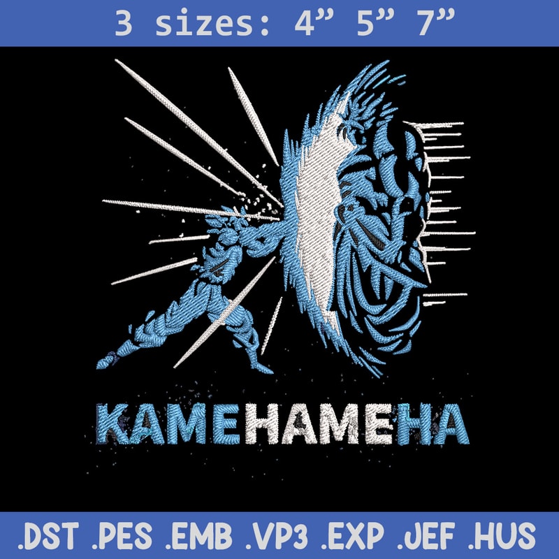 Kamehameha Embroidery Design, Dragonball Embroidery, Embroidery File, Anime Embroidery, Anime shirt, Digital download.jpg