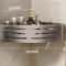 Aluminum Shower Storage Rack NoDrill Corner Shelf with Plastic Hook Towel Bar for Bathroom