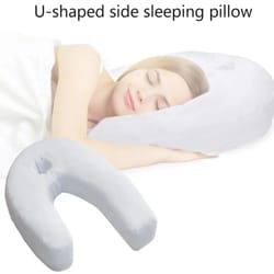 newest u-shaped pillow for side sleepers, waist support & neck spine protection sleep buddy, orthopedic bed pillow