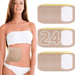 castor oil pack wrap, organic cotton, disposable & self-adhesive patches for liver & abdominal detox