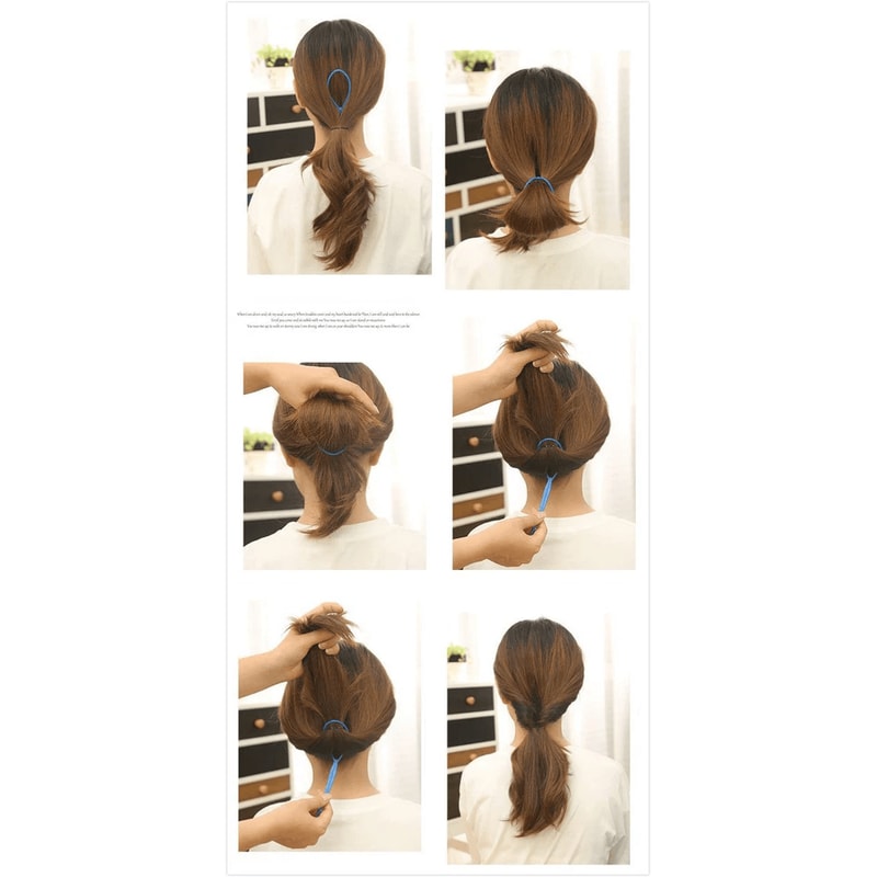 Hair French Braid Topsy Tail Clip Styling Stick DIY Bun Maker Tool 1