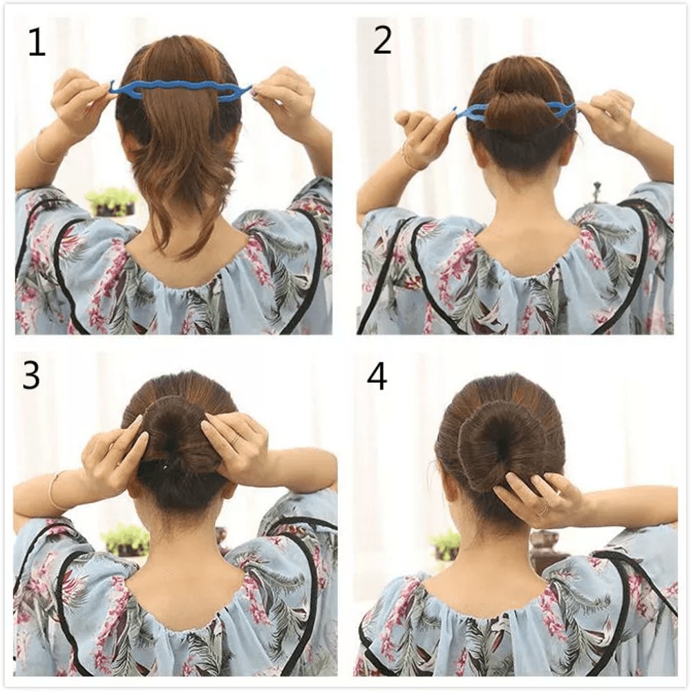 Hair French Braid Topsy Tail Clip Styling Stick DIY Bun Maker Tool 2