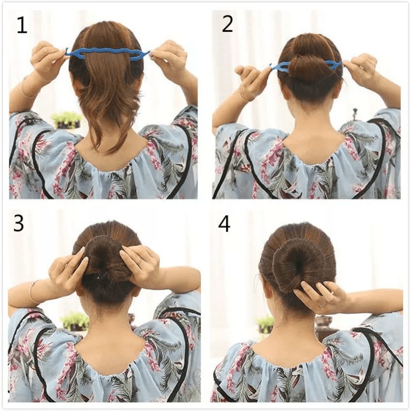 Hair French Braid Topsy Tail Clip Styling Stick DIY Bun Maker Tool 2