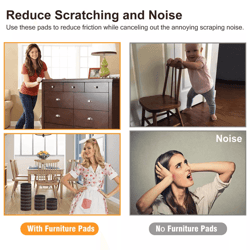 non-slip felt pads for furniture, chair feet leg hardwood floors protectors, self-adhesive floor protecting pads