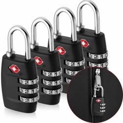 tsa approved luggage lock travel padlocks 3 digit combination suitcase resettable