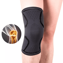 knee sleeves copper silver compression brace support for joint injury, pain relief, and sports gym use