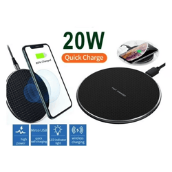 wireless charger fast charge pad, qi charging station for iphone, samsung, airpods, case-friendly, portable & efficient
