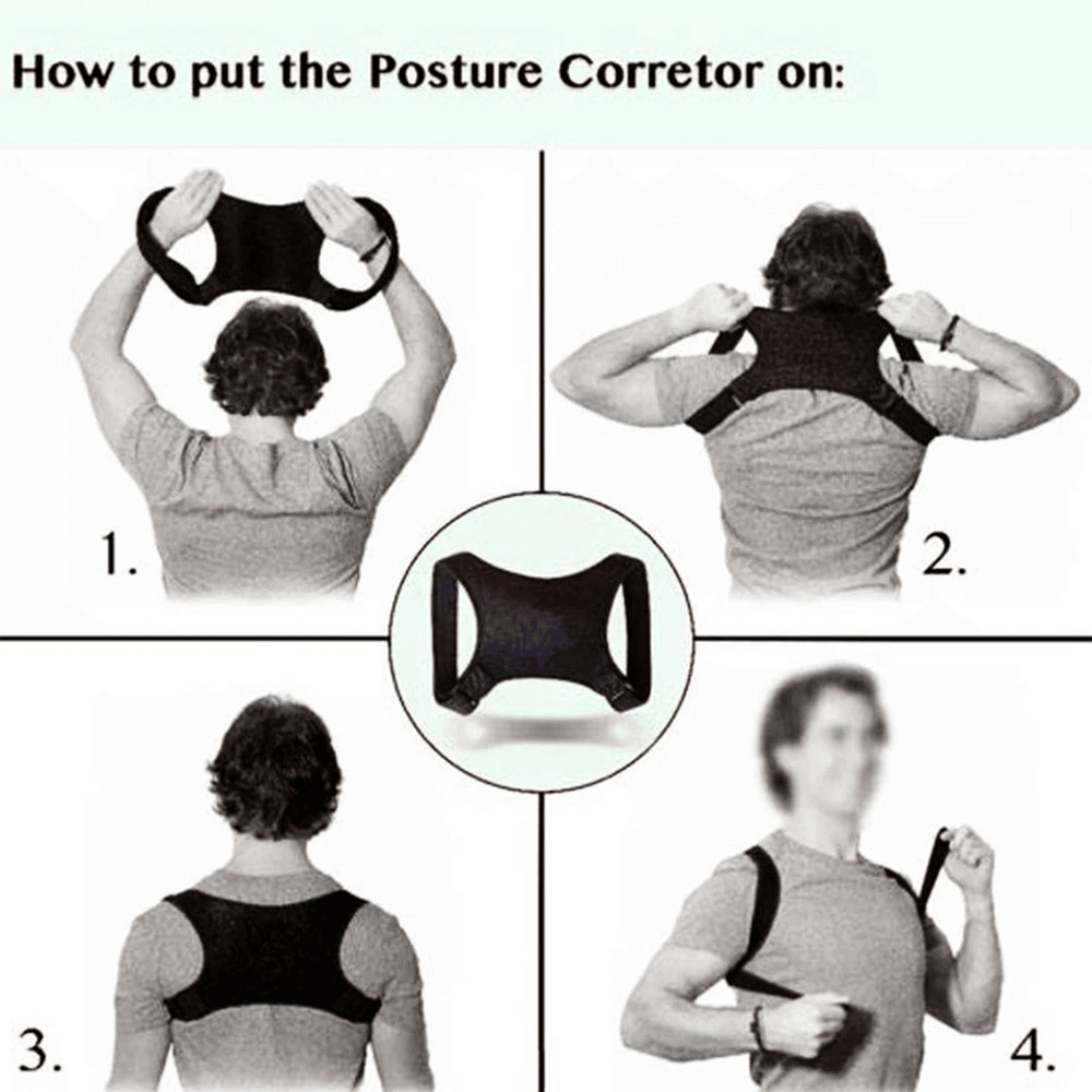 Orthopedic Adjustable Posture Corrector Back And Shoulder Support Brace Belt For Men  Women Spine A 9