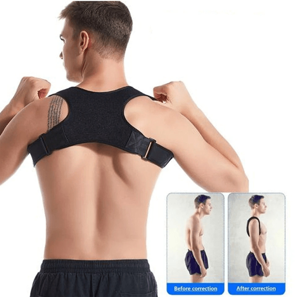 Orthopedic Adjustable Posture Corrector Back And Shoulder Support Brace Belt For Men  Women Spine A 4