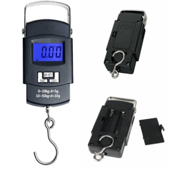 digital hanging luggage scale, portable lcd electronic travel scale with rotating hook, backlight & high accuracy sensor