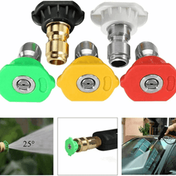 pressure washer spray tips nozzles high power kit pack, quick connect set for power washers, car, roof & outdoor use
