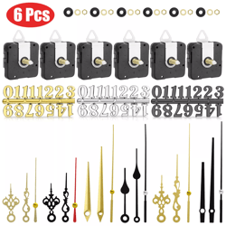 quartz wall clock movement mechanism with hands, diy replacement repair kit for clock fix