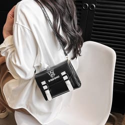 anime kawaii shoulder bag, sanrio pu square tote, cute cartoon messenger bag for girls, my melody & kuromi backpack