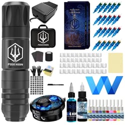 tattoo kit poseidon high power tattoo pen kit for permanent makeup tattoo machine kit high quality tattoo power supply tattoo gu