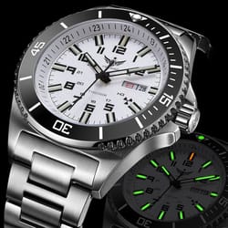 automatic mechanical watch 44mm, japan 8205 movement, men diver luxury watch, 300m waterproof luminous