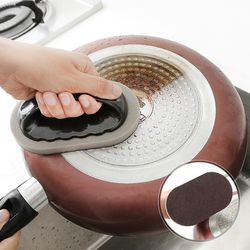 magic kitchen sponge brush heavy duty cleaning & descaling brush for pans, pots & knives
