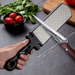 5 in 1 knife sharpener for kitchen, tungsten steel & ceramic multi-tool for all knives