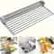 Foldable Silicone Drying Rack For Sink Stainless Steel Fruit Vegetable Drainer Sponge Holder Kitch 5