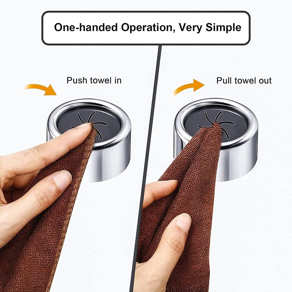 Non Punching Dishwashing Cloth Storage Clip Wall Hanging Towel Rack for Kitchen & Bathroom