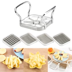 stainless steel fruit cutter & slicer multi-functional kitchen gadget for perfect slices of apples, pears & potatoes