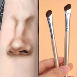professional nose contouring brushes, flat angled nose shadow makeup brushes, soft eyeshadow beauty cosmetics tools