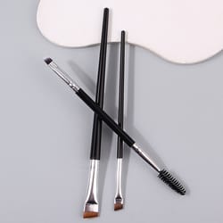 professional eye makeup brush set, eyebrow brush, double headed eyelash brush, ultra thin eyeliner brush, portable brush