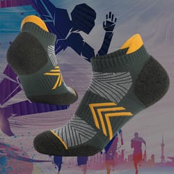 premium breathable men's sports socks, cushioned athletic ankle socks for running, gym, and casual wear