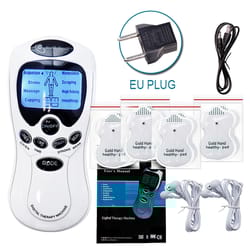 dual channel tens unit and ems muscle stimulator, for effective back pain relief, muscle therapy, and athletic recovery