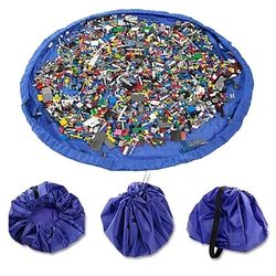 baby toy quick storage bag, waterproof storage bucket, outdoor toy cushion strap organizer for kids toys and travel